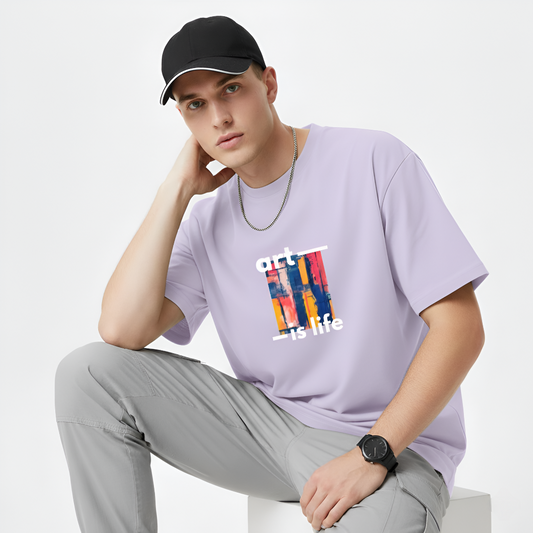 Unisex “Art is Life” Graphic T-Shirt – Abstract Color Splash Design