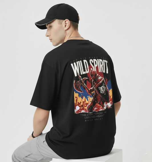 Wild Spirit Oversized Graphic Streetwear T-Shir