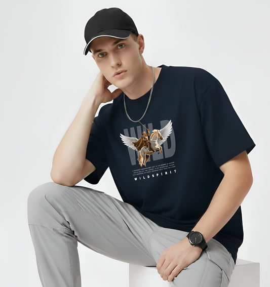 Wild Spirit Knight Graphic Oversized Unisex T-shirt